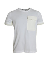 Dolce & Gabbana White Cotton Pocket Short Sleeves T-shirt - IT48 | M - T-Shirts