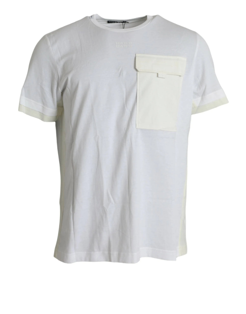 Dolce & Gabbana White Cotton Pocket Short Sleeves T-shirt - IT56 | XXL - T-Shirts