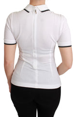 Dolce & Gabbana White Cotton Polo #dgfamily T-shirt - Polos