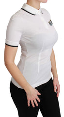 Dolce & Gabbana White Cotton Polo #dgfamily T-shirt - Polos