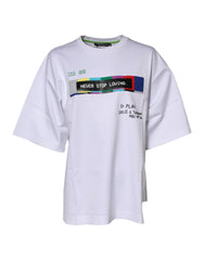 Dolce & Gabbana White Cotton Printed Short Sleeves T-shirt - IT40|S - T-Shirts