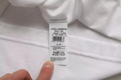 Dolce & Gabbana White Cotton Round Neck Short Sleeve T-shirt - T-Shirts