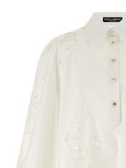 Dolce & Gabbana White Cotton Short Dress - IT40