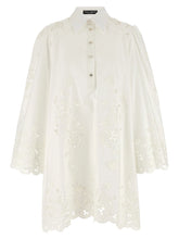 Dolce & Gabbana White Cotton Short Dress - IT40