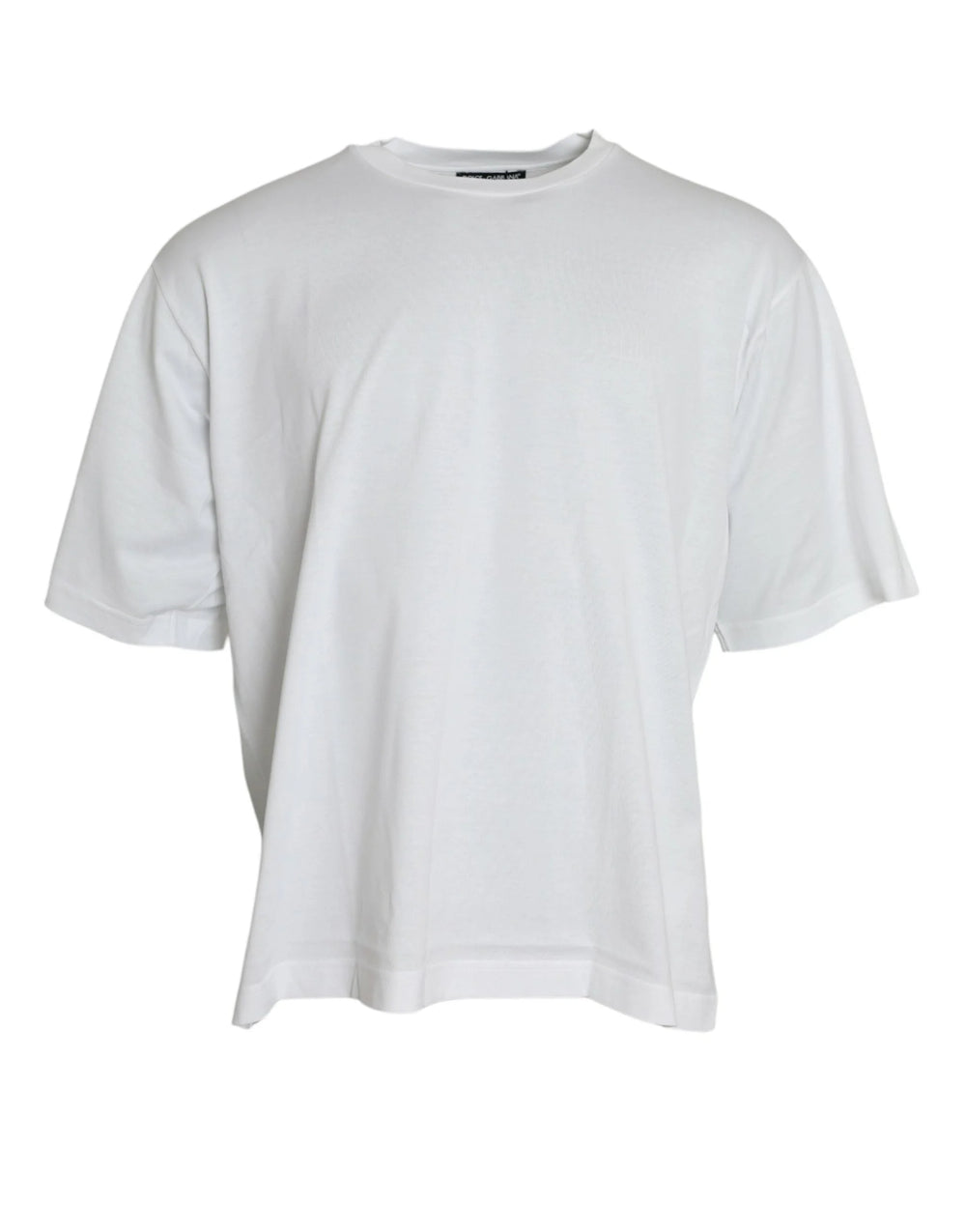 Dolce & Gabbana White Cotton Short Sleeves Crewneck T-shirt - IT58 | 3XL