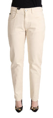 Dolce & Gabbana White Cotton Skinny Denim Women Jeans Pants - IT42|M - Jeans