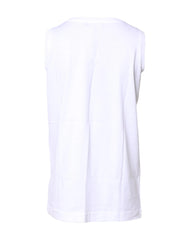 Dolce & Gabbana White Cotton Sleeveless Crew Neck T-shirt - Tank Tops