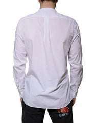 Dolce & Gabbana White Cotton Slim Fit MARTINI Dress Shirt - IT40 | M - Shirts