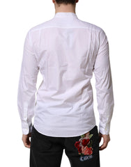 Dolce & Gabbana White Cotton Slim Long Sleeves Formal Shirt - IT38 | XS - Shirts