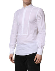 Dolce & Gabbana White Cotton Slim Long Sleeves Formal Shirt - IT38 | XS - Shirts