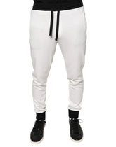Dolce & Gabbana White Cotton Slim Men Jogger Sweatpants Pants - IT46 | S - Joggers