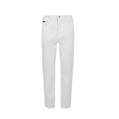 Dolce & Gabbana White Cotton Straight-Leg Jeans - 42