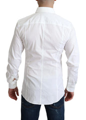 Dolce & Gabbana White Cotton Stretch Men Formal SICILIA Shirt - IT38 | XS - Shirts