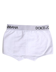 Dolce & Gabbana White Cotton Stretch Regular Boxer Underwear - IT4 | S - Boxer Briefs