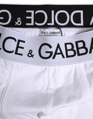 Dolce & Gabbana White Cotton Stretch Regular Boxer Underwear - IT4 | S - Boxer Briefs