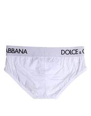 Dolce & Gabbana White Cotton Stretch Regular Brief Underwear - IT4 | S - Briefs