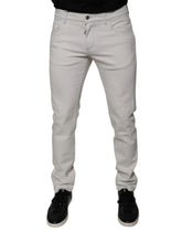 Dolce & Gabbana White Cotton Stretch Skinny Men Denim Jeans - IT44 | XS - Jeans