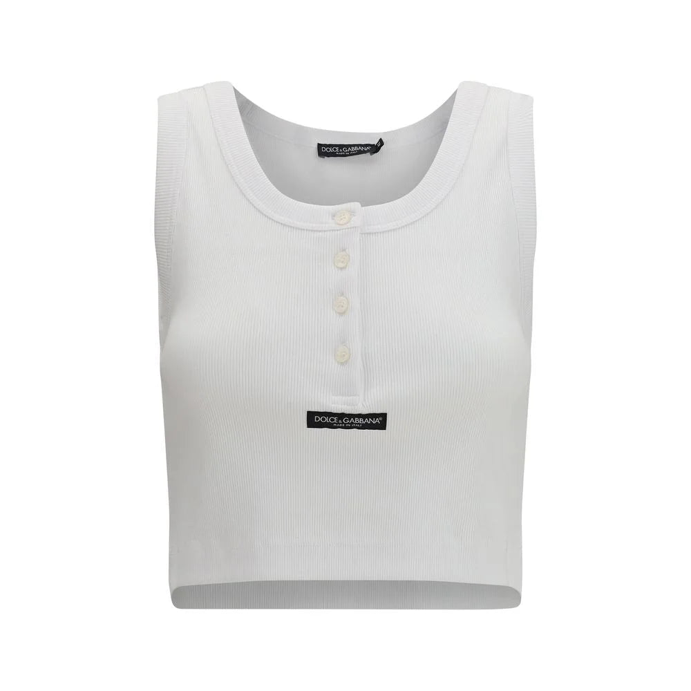 Dolce & Gabbana White Cotton T-Shirt - IT42 | L
