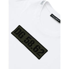 Dolce & Gabbana White Cotton T-Shirt - IT56 | 3XL - T-Shirts