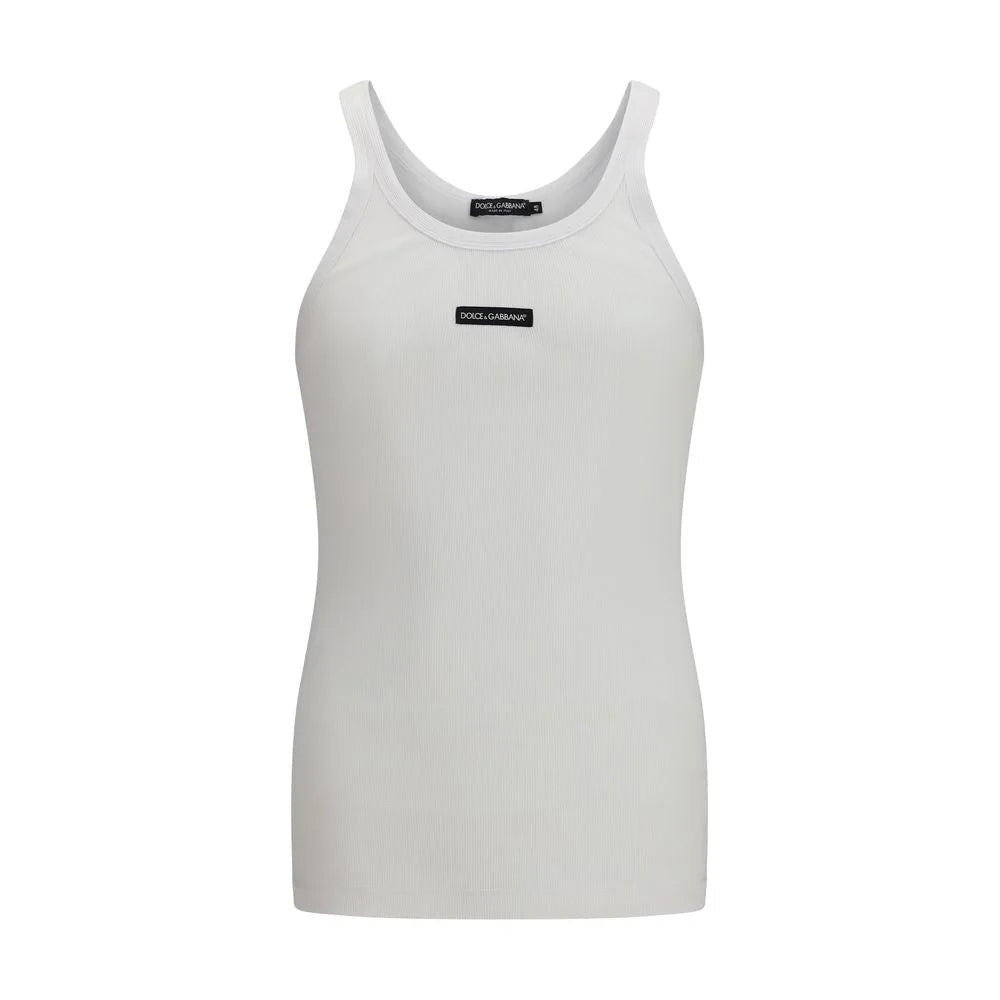 Dolce & Gabbana Top de Algodão Branco