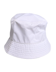 Dolce & Gabbana White Cotton Wide Brim Bucket Hat - 59 cm|L - Bucket Hats
