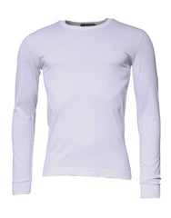 Dolce & Gabbana White Crown Crew Neck Cotton Pullover Sweater - IT44 | XS - Sweaters