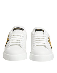Dolce & Gabbana White Crown Patch Portofino Men Sneakers Shoes - EU39/US6 - Sneakers