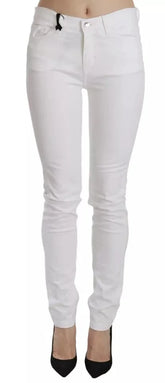 Dolce & Gabbana White Crystal Embellished Skinny Jeans - IT36 | XS - Jeans