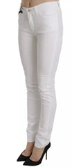 Dolce & Gabbana White Crystal Embellished Skinny Jeans - IT36 | XS - Jeans