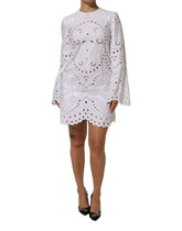 Dolce & Gabbana White Cut Out A-line Sheath Mini Dress - IT40|S - Dresses