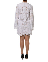 Dolce & Gabbana White Cut Out A-line Sheath Mini Dress - IT40|S - Dresses