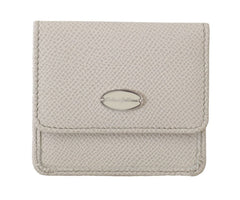 Dolce & Gabbana White Dauphine Leather Holder Pocket Wallet Condom Case - Sex Toys & Erotic Games