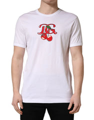 Dolce & Gabbana White DG Cherries Cotton Crew Neck T-shirt - IT50 | L