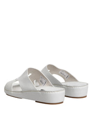 Σανδάλια Dolce & Gabbana λευκού χρώματος με σχέδιο DG - EU44/US11