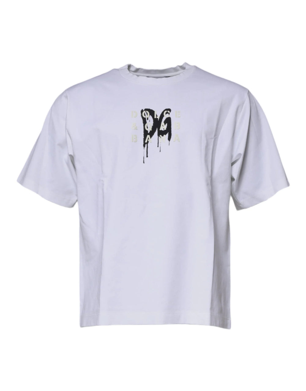 Dolce & Gabbana White DG Logo Cotton Crew Neck T-shirt - IT50 | L - T-Shirts