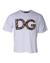 Dolce & Gabbana White DG Logo Cotton Shorts Sleeves T-shirt - IT52 | XL - T-Shirts