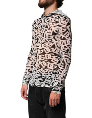 Dolce & Gabbana White DG Logo Long Sleeves Turtleneck Top - IT48 | M - Sweaters