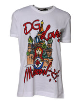 Dolce & Gabbana White DG Loves Moscow Cotton Crew Neck T-shirt - IT42|M - T-Shirts