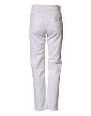 Dolce & Gabbana White Distressed Cotton BOYFRIEND Denim Jeans - IT40|S