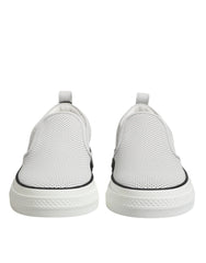 Dolce & Gabbana White Dotted Leather Slip On Men Sneakers Shoes - EU39/US6 - Sneakers