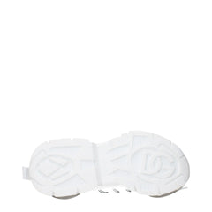 Dolce & Gabbana White Fabric Athletic Sneakers