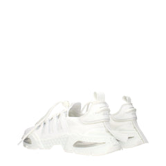 Dolce & Gabbana White Fabric Athletic Sneakers
