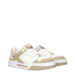 Dolce & Gabbana White Fabric Low Top Sneakers - EU40/US7
