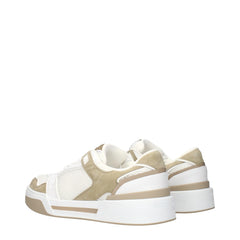 Dolce & Gabbana White Fabric Low Top Sneakers - EU40/US7