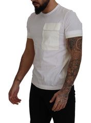 Dolce & Gabbana White Flap Pocket Short Sleeves T-shirt - IT48 | M - T-Shirts