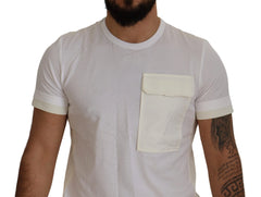 Dolce & Gabbana White Flap Pocket Short Sleeves T-shirt - IT48 | M - T-Shirts