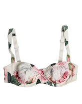 Dolce & Gabbana White Floral Balconette Underwired Bra Underwear - IT3 | M