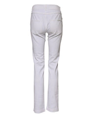 Dolce & Gabbana White Floral Embroidery GIRLY Denim Jeans - IT38 | XS - Jeans