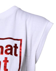 Dolce & Gabbana White Floral Graphic Print Sleeveless Tank Top - IT40|S - Tank Tops