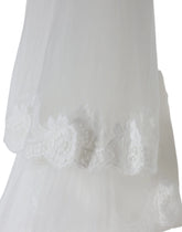 Dolce & Gabbana White Floral Lace Nylon Floor Length Wedding Veil - Bridal Accessories